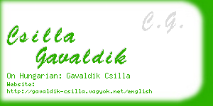 csilla gavaldik business card